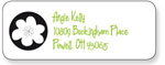 Queen Bee Personalized Return Address Labels - Black And White Flowers (LBL-28)